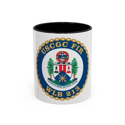 USCGC Fir WLB 213 (U.S. Coast Guard) Accent Coffee Mug 11oz Black - Go Mug Yourself