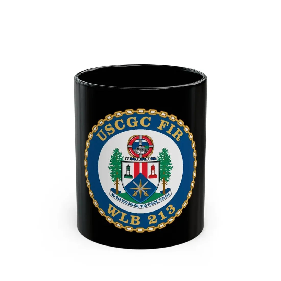 USCGC Fir WLB 213 (U.S. Coast Guard) Black Coffee Mug - Go Mug Yourself