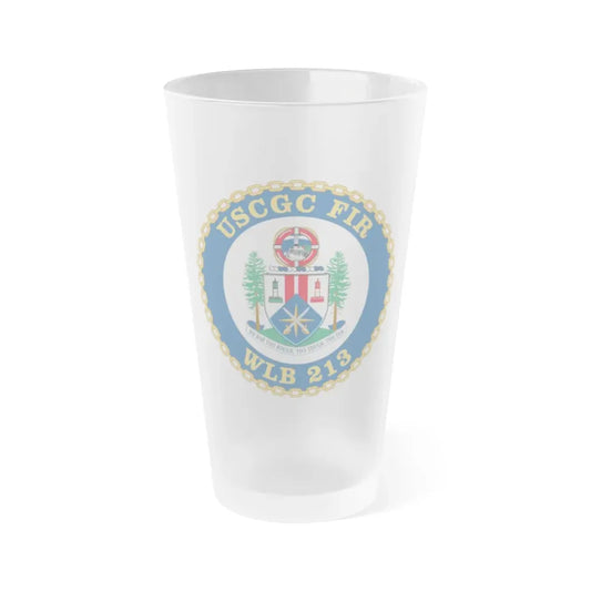 USCGC Fir WLB 213 (U.S. Coast Guard) Frosted Pint Glass 16oz Default Title - Go Mug Yourself