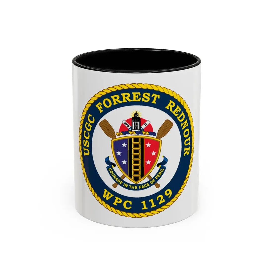 USCGC Forrest Rednour WPC 1129 (U.S. Coast Guard) Accent Coffee Mug 11oz Black - Go Mug Yourself