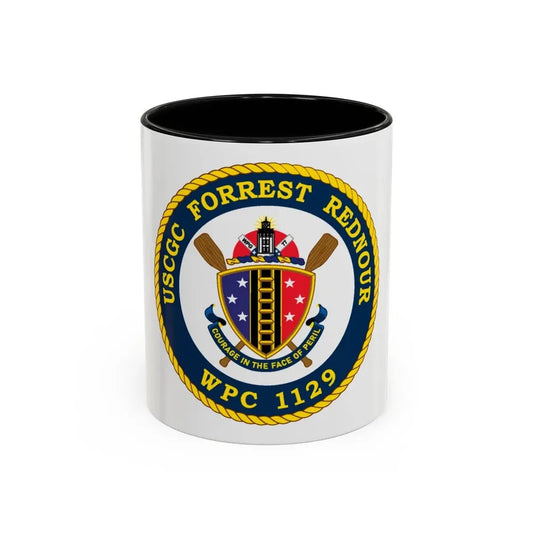 USCGC Forrest Rednour WPC 1129 (U.S. Coast Guard) Accent Coffee Mug 11oz Black - Go Mug Yourself
