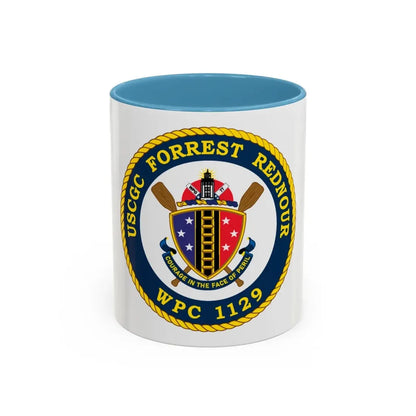USCGC Forrest Rednour WPC 1129 (U.S. Coast Guard) Accent Coffee Mug 11oz Light Blue - Go Mug Yourself