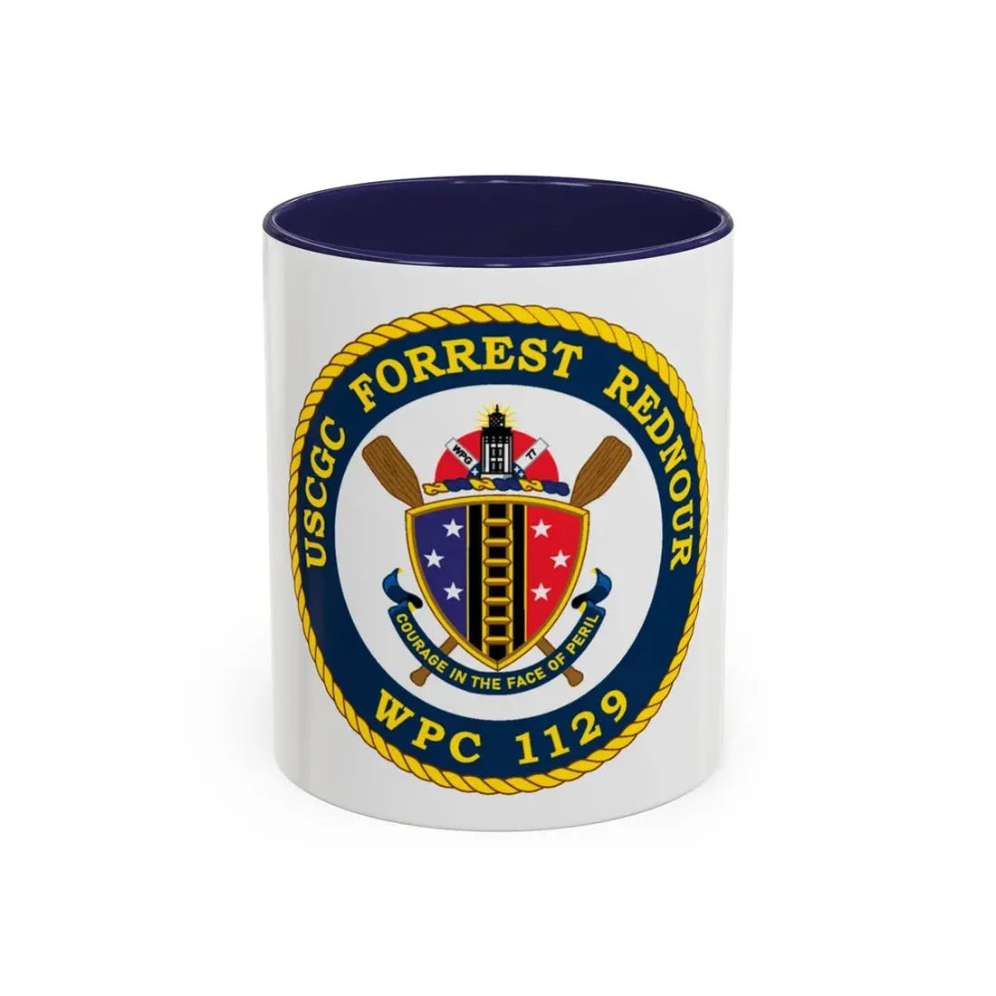 USCGC Forrest Rednour WPC 1129 (U.S. Coast Guard) Accent Coffee Mug 11oz Navy - Go Mug Yourself