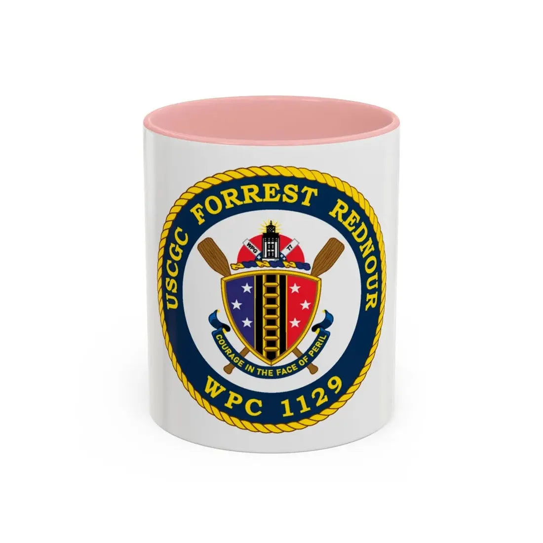 USCGC Forrest Rednour WPC 1129 (U.S. Coast Guard) Accent Coffee Mug 11oz Pink - Go Mug Yourself