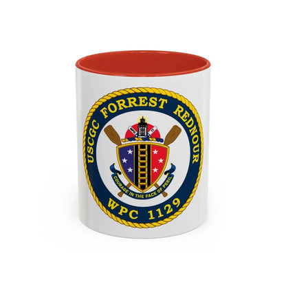 USCGC Forrest Rednour WPC 1129 (U.S. Coast Guard) Accent Coffee Mug 11oz Red - Go Mug Yourself