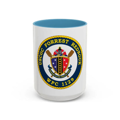 USCGC Forrest Rednour WPC 1129 (U.S. Coast Guard) Accent Coffee Mug 15oz Light Blue - Go Mug Yourself
