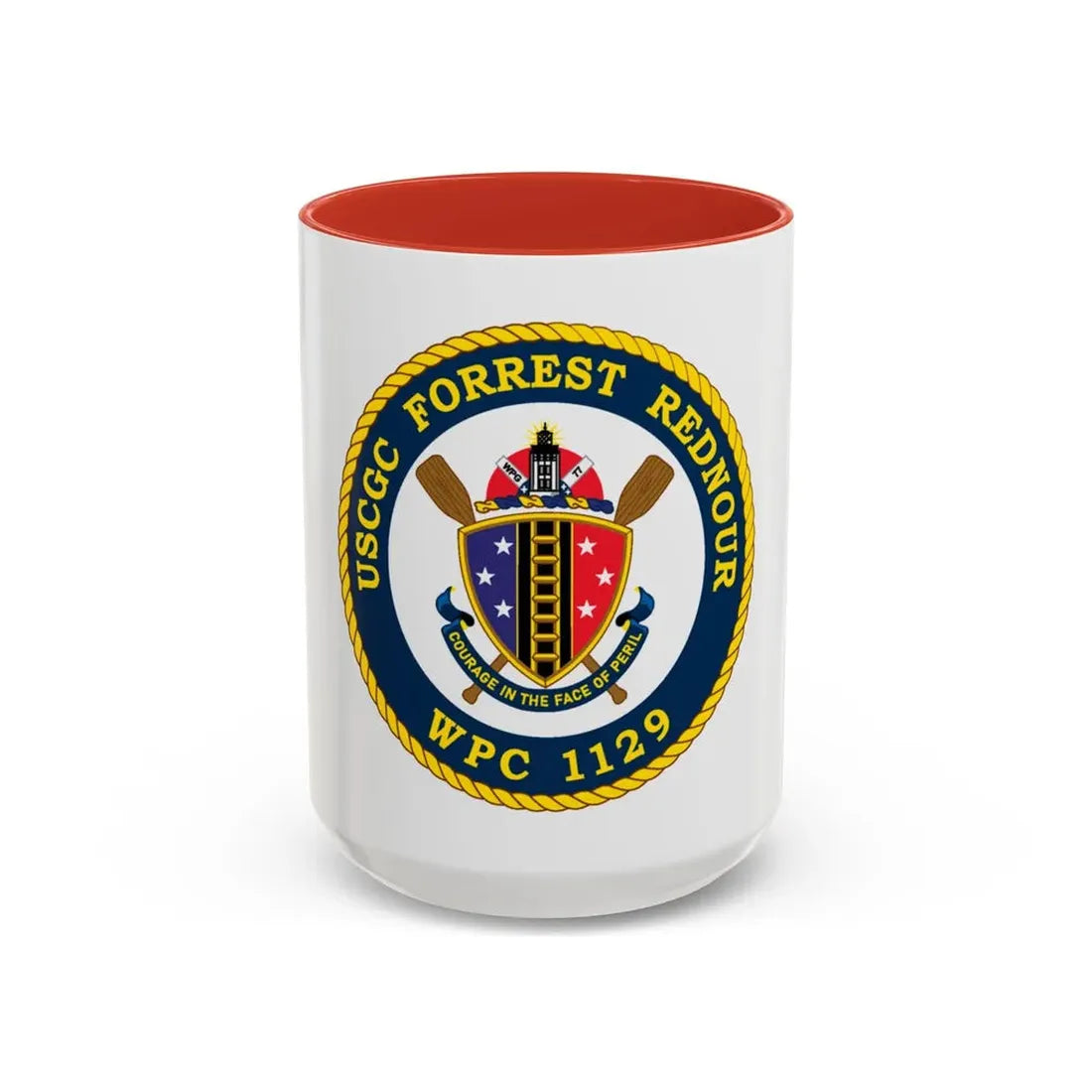 USCGC Forrest Rednour WPC 1129 (U.S. Coast Guard) Accent Coffee Mug 15oz Red - Go Mug Yourself