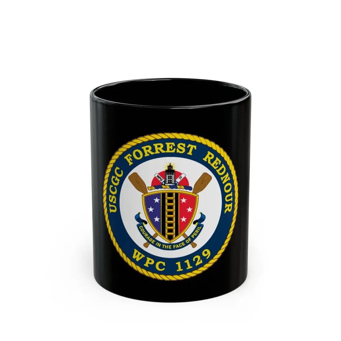 USCGC Forrest Rednour WPC 1129 (U.S. Coast Guard) Black Coffee Mug 11oz - Go Mug Yourself