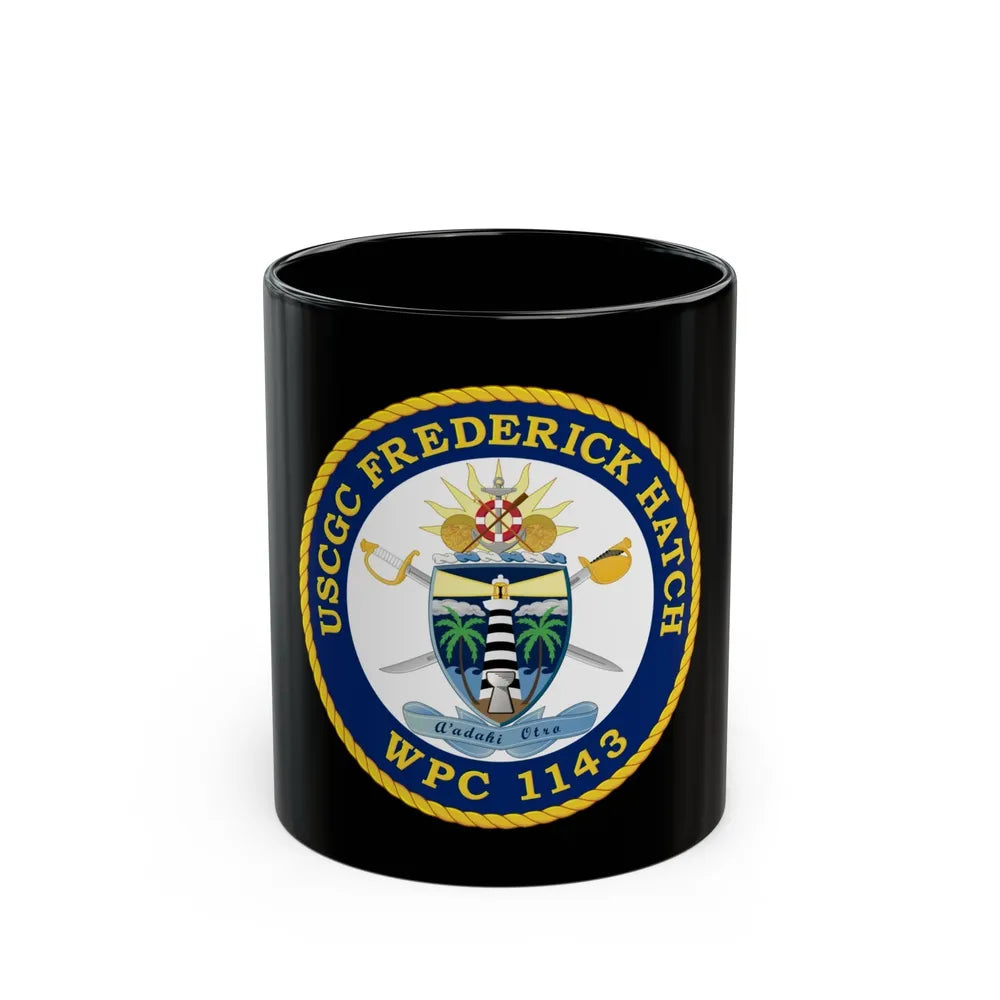 USCGC Frederick Hatch WPC 1143 (U.S. Coast Guard) Black Coffee Mug-11oz-Go Mug Yourself