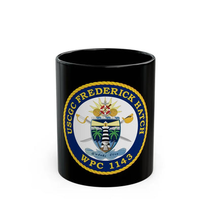 USCGC Frederick Hatch WPC 1143 (U.S. Coast Guard) Black Coffee Mug-11oz-Go Mug Yourself