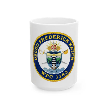 USCGC Frederick Hatch WPC 1143 (U.S. Coast Guard) White Coffee Mug-15oz-Go Mug Yourself