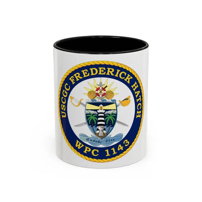 USCGC Frederick Hatch WPC 1143 (U.S. Coast Guard) Accent Coffee Mug 11oz Black - Go Mug Yourself