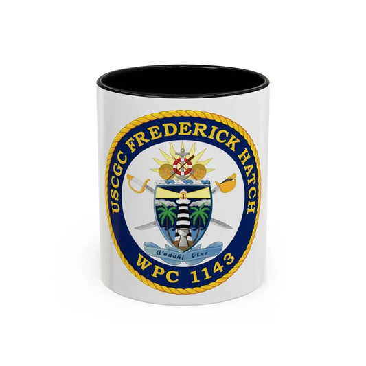 USCGC Frederick Hatch WPC 1143 (U.S. Coast Guard) Accent Coffee Mug 11oz Black - Go Mug Yourself