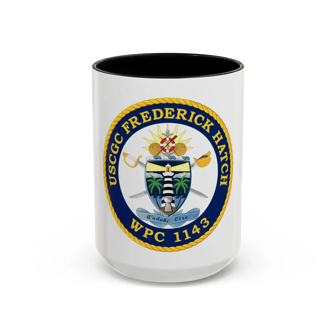USCGC Frederick Hatch WPC 1143 (U.S. Coast Guard) Accent Coffee Mug 15oz Black - Go Mug Yourself