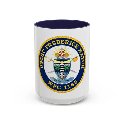 USCGC Frederick Hatch WPC 1143 (U.S. Coast Guard) Accent Coffee Mug 15oz Navy - Go Mug Yourself