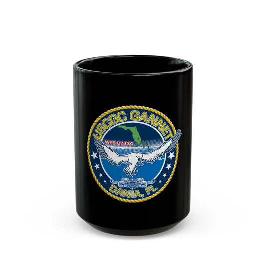 USCGC Gannet Dania FL (U.S. Coast Guard) Black Coffee Mug-15oz-Go Mug Yourself