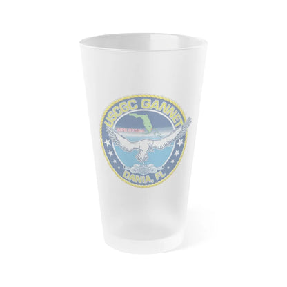 USCGC Gannet Dania FL (U.S. Coast Guard) Frosted Pint Glass 16oz-Go Mug Yourself