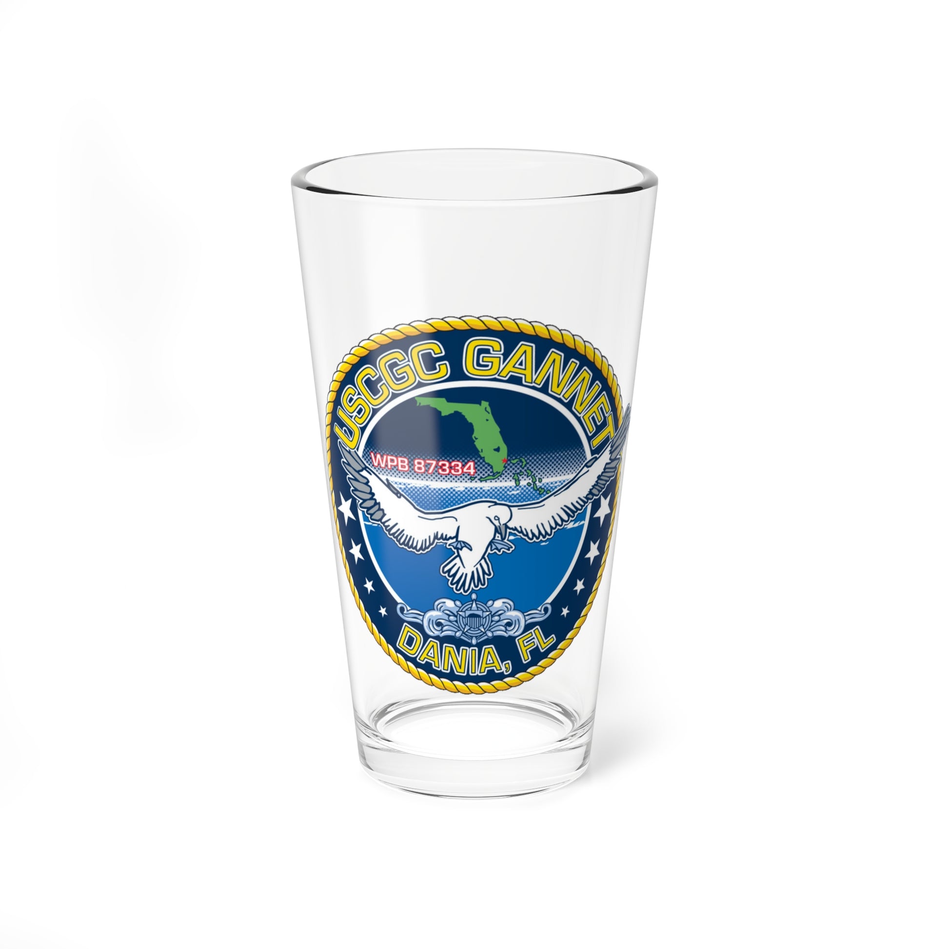 USCGC Gannet Dania FL (U.S. Coast Guard) Pint Glass 16oz-16oz-Go Mug Yourself