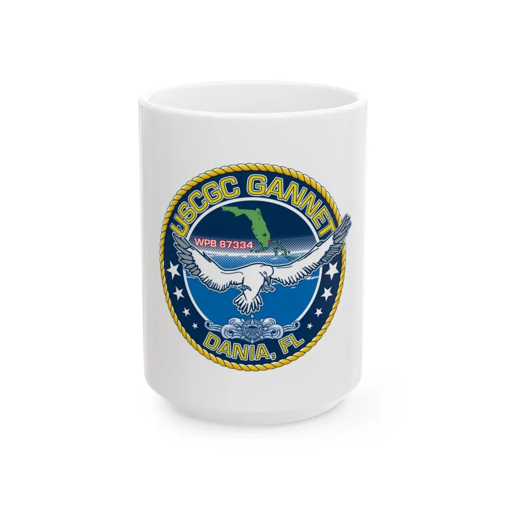 USCGC Gannet Dania FL (U.S. Coast Guard) White Coffee Mug-15oz-Go Mug Yourself