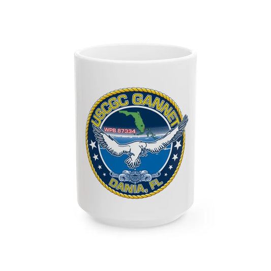 USCGC Gannet Dania FL (U.S. Coast Guard) White Coffee Mug-15oz-Go Mug Yourself