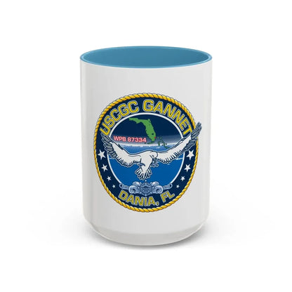 USCGC Gannet Dania FL (U.S. Coast Guard) Accent Coffee Mug 15oz Light Blue - Go Mug Yourself