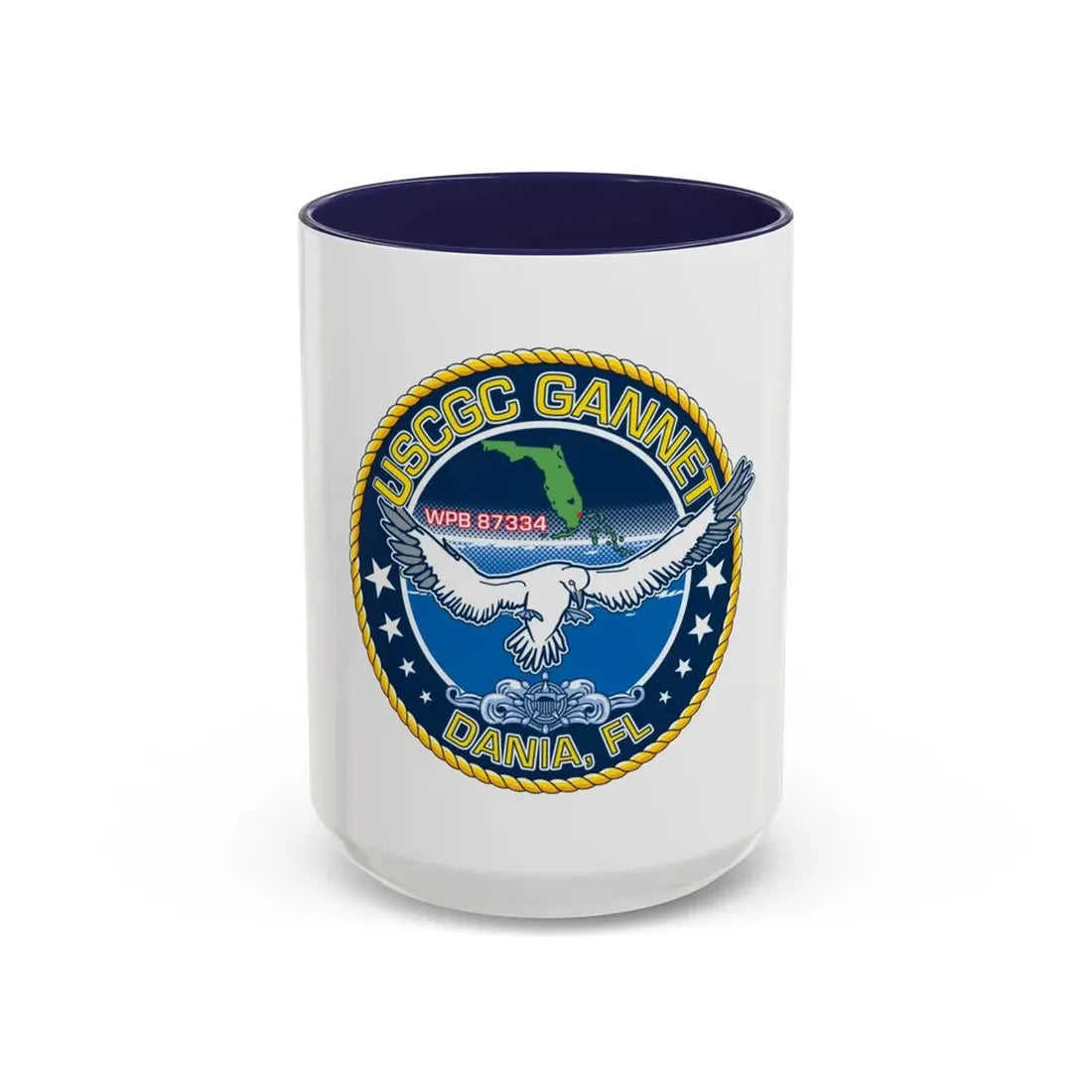 USCGC Gannet Dania FL (U.S. Coast Guard) Accent Coffee Mug 15oz Navy - Go Mug Yourself