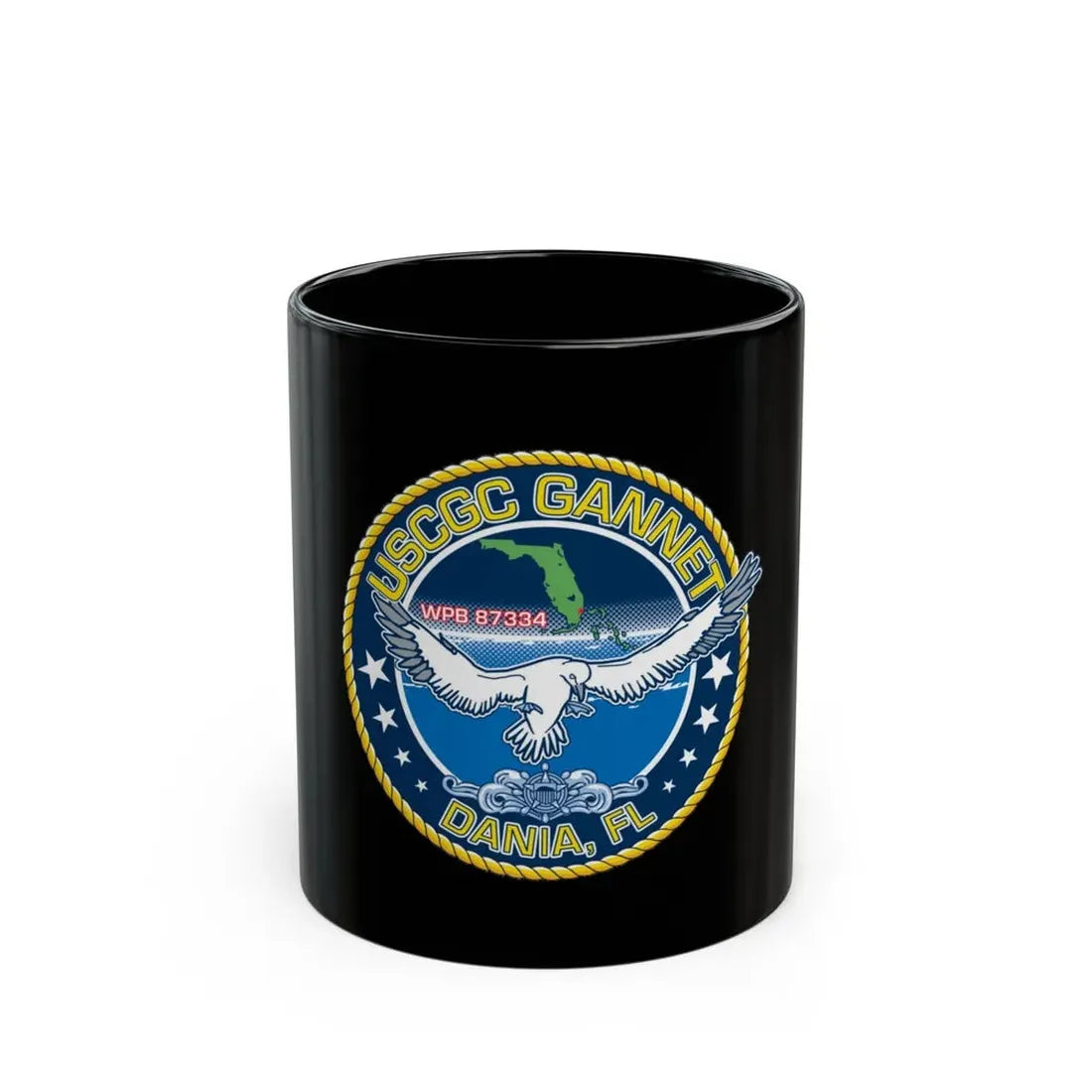 USCGC Gannet Dania FL (U.S. Coast Guard) Black Coffee Mug 11oz - Go Mug Yourself