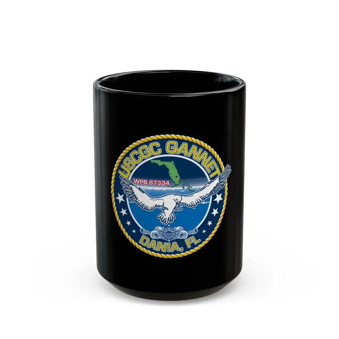 USCGC Gannet Dania FL (U.S. Coast Guard) Black Coffee Mug 15oz - Go Mug Yourself