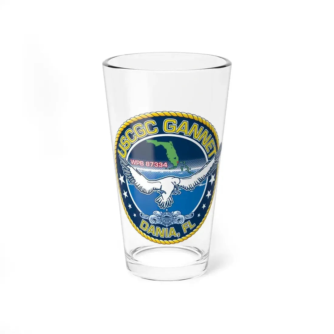 USCGC Gannet Dania FL (U.S. Coast Guard) Pint Glass 16oz 16oz - Go Mug Yourself