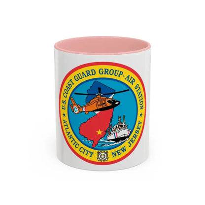 USCGC Group Air Station Atlantic City NJ (U.S. Coast Guard) Accent Coffee Mug 11oz Pink - Go Mug Yourself