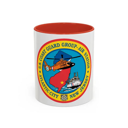 USCGC Group Air Station Atlantic City NJ (U.S. Coast Guard) Accent Coffee Mug 11oz Red - Go Mug Yourself