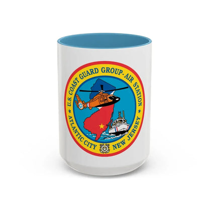 USCGC Group Air Station Atlantic City NJ (U.S. Coast Guard) Accent Coffee Mug 15oz Light Blue - Go Mug Yourself