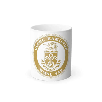 USCGC Hamilton WMSL 753 GOLD (U.S. Coast Guard) Color Changing Coffee Mug 11oz - Go Mug Yourself