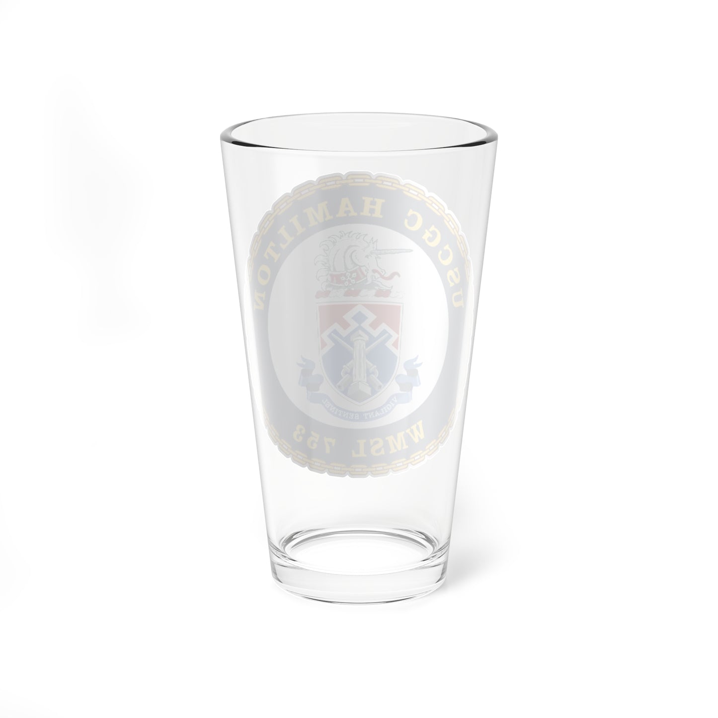 USCGC Hamilton WMSL 753 (U.S. Coast Guard) Pint Glass 16oz-Go Mug Yourself