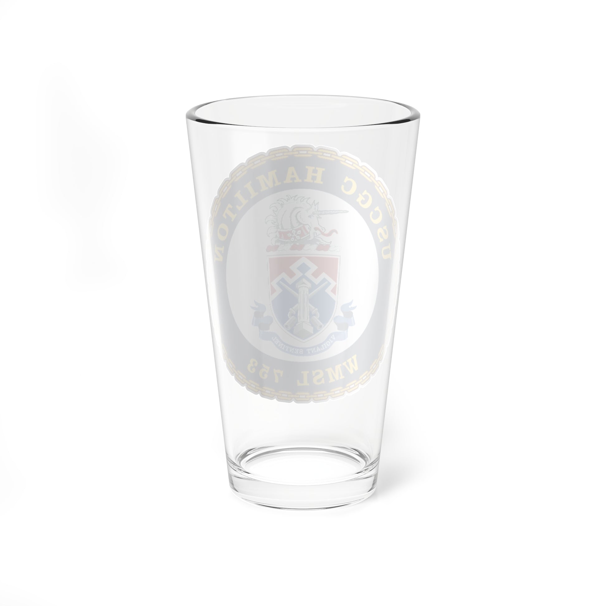 USCGC Hamilton WMSL 753 (U.S. Coast Guard) Pint Glass 16oz-Go Mug Yourself