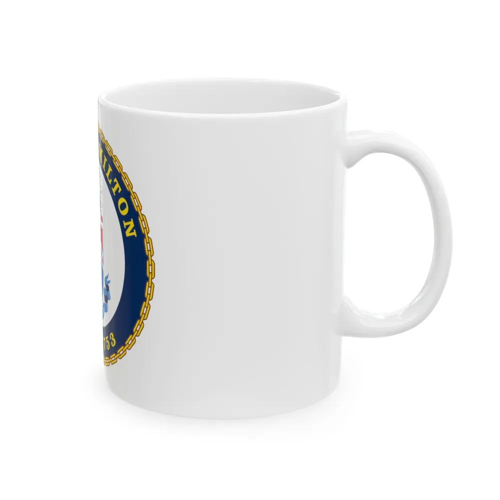 USCGC Hamilton WMSL 753 (U.S. Coast Guard) White Coffee Mug-Go Mug Yourself