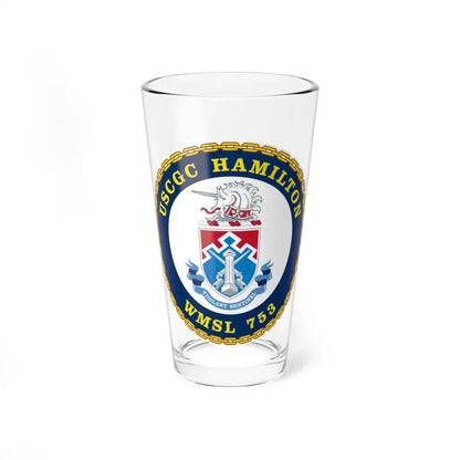 USCGC Hamilton WMSL 753 (U.S. Coast Guard) Pint Glass 16oz 16oz - Go Mug Yourself