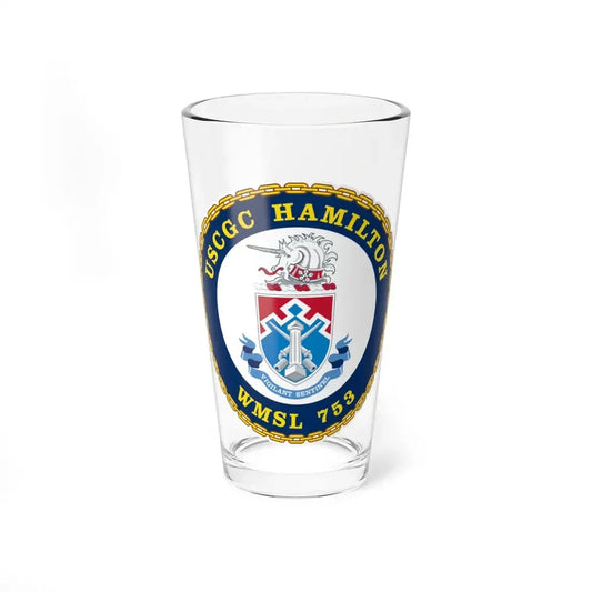 USCGC Hamilton WMSL 753 (U.S. Coast Guard) Pint Glass 16oz 16oz - Go Mug Yourself