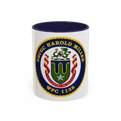 USCGC Harold Miller WPC 1138 (U.S. Coast Guard) Accent Coffee Mug 11oz Navy - Go Mug Yourself