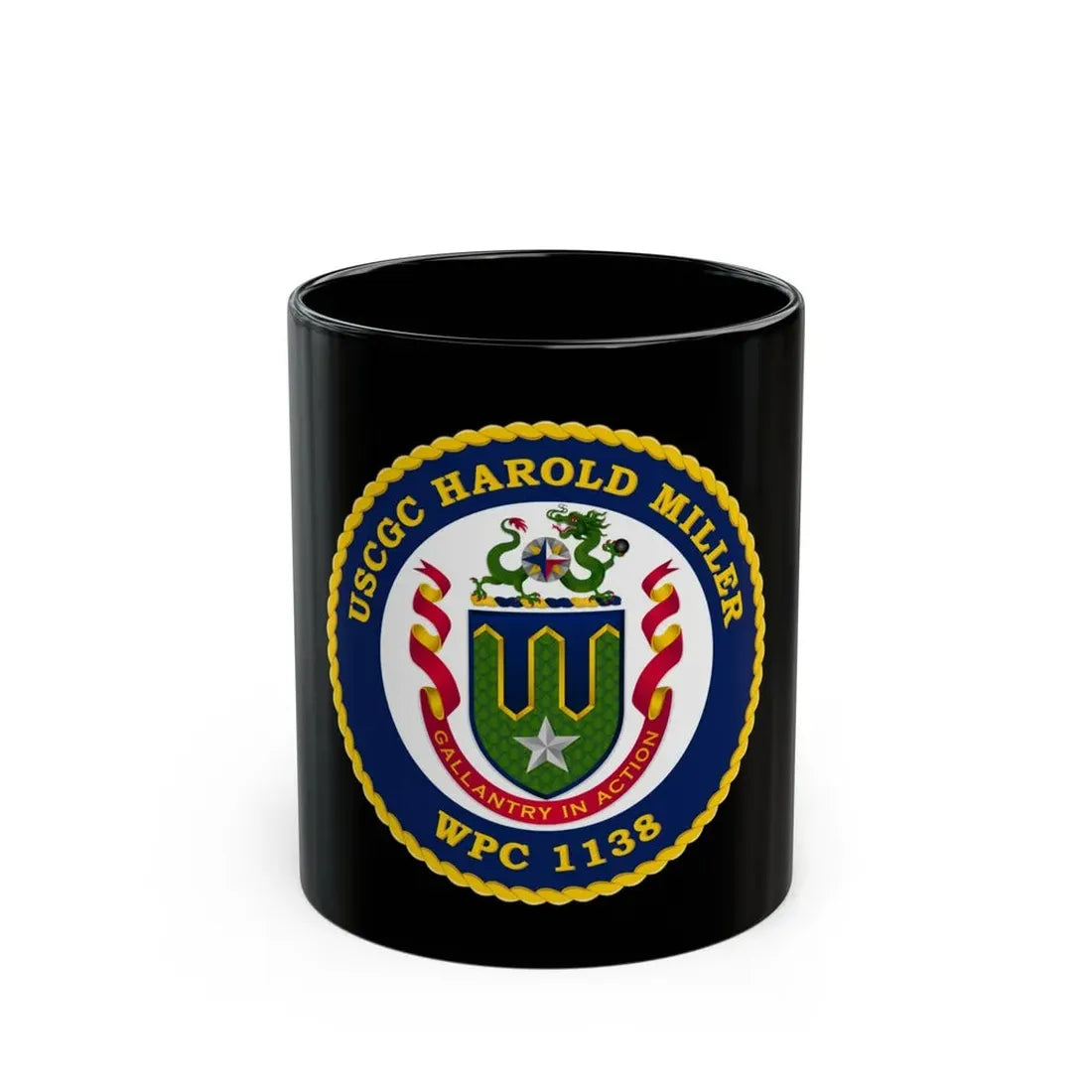 USCGC Harold Miller WPC 1138 (U.S. Coast Guard) Black Coffee Mug 11oz - Go Mug Yourself