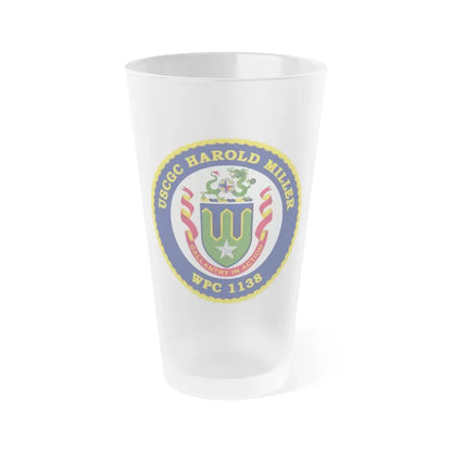 USCGC Harold Miller WPC 1138 (U.S. Coast Guard) Frosted Pint Glass 16oz Default Title - Go Mug Yourself