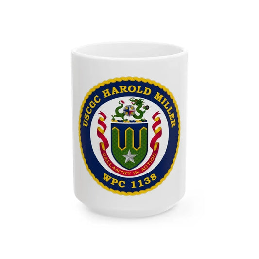 USCGC Harold Miller WPC 1138 (U.S. Coast Guard) White Coffee Mug 15oz - Go Mug Yourself