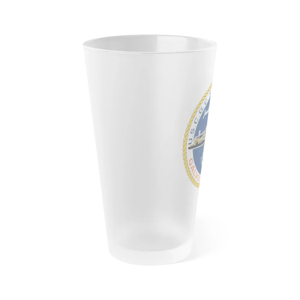 USCGC Hatchet 75309 Galveston TX (U.S. Coast Guard) Frosted Pint Glass 16oz-Go Mug Yourself