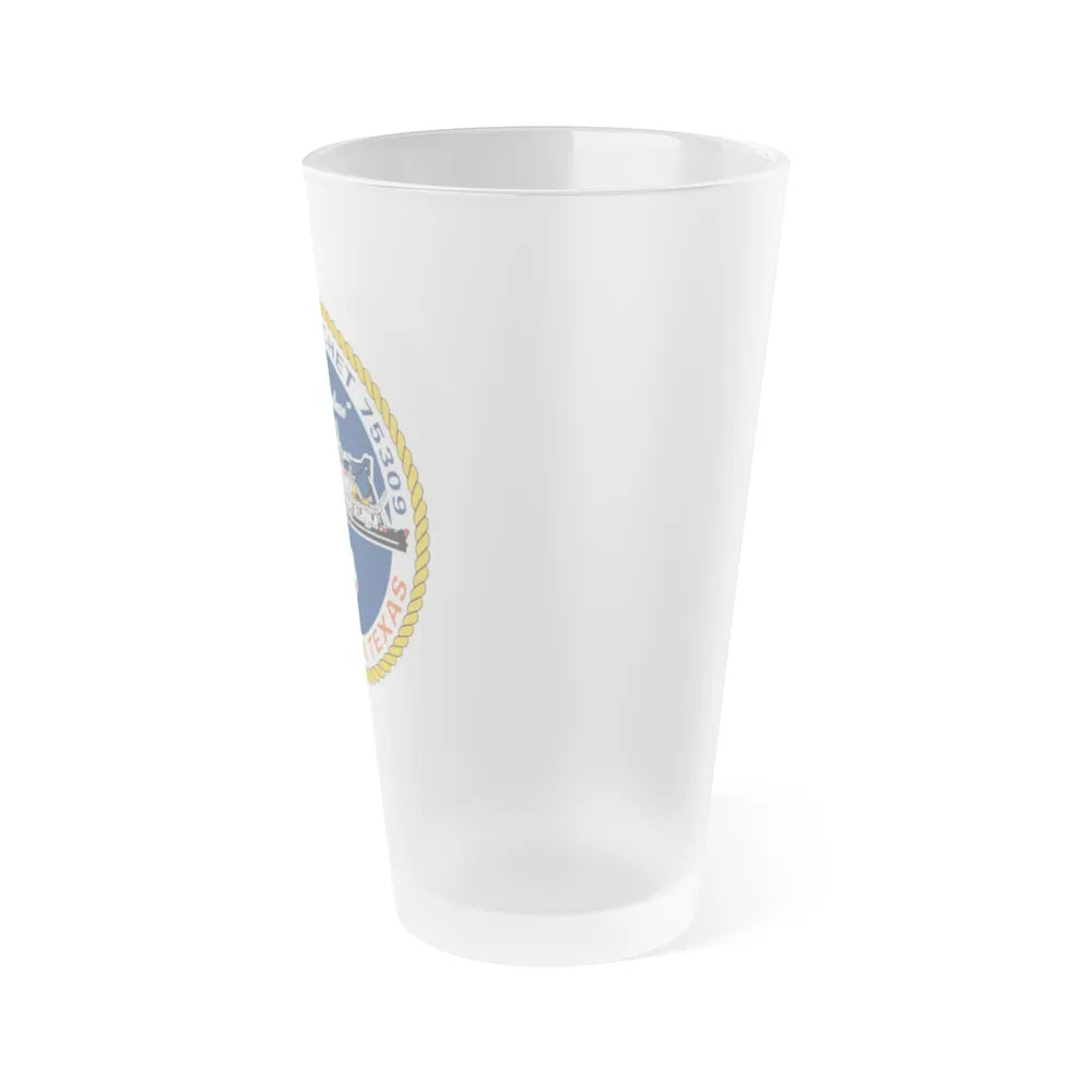 USCGC Hatchet 75309 Galveston TX (U.S. Coast Guard) Frosted Pint Glass 16oz-Go Mug Yourself