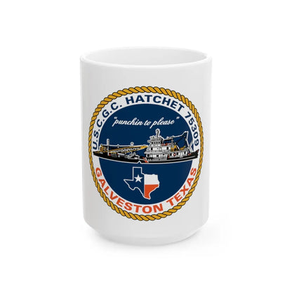 USCGC Hatchet 75309 Galveston TX (U.S. Coast Guard) White Coffee Mug-15oz-Go Mug Yourself