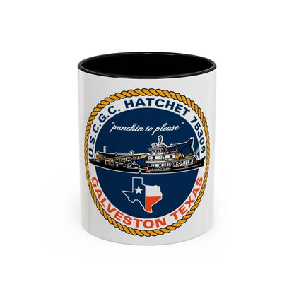 USCGC Hatchet 75309 Galveston TX (U.S. Coast Guard) Accent Coffee Mug 11oz Black - Go Mug Yourself