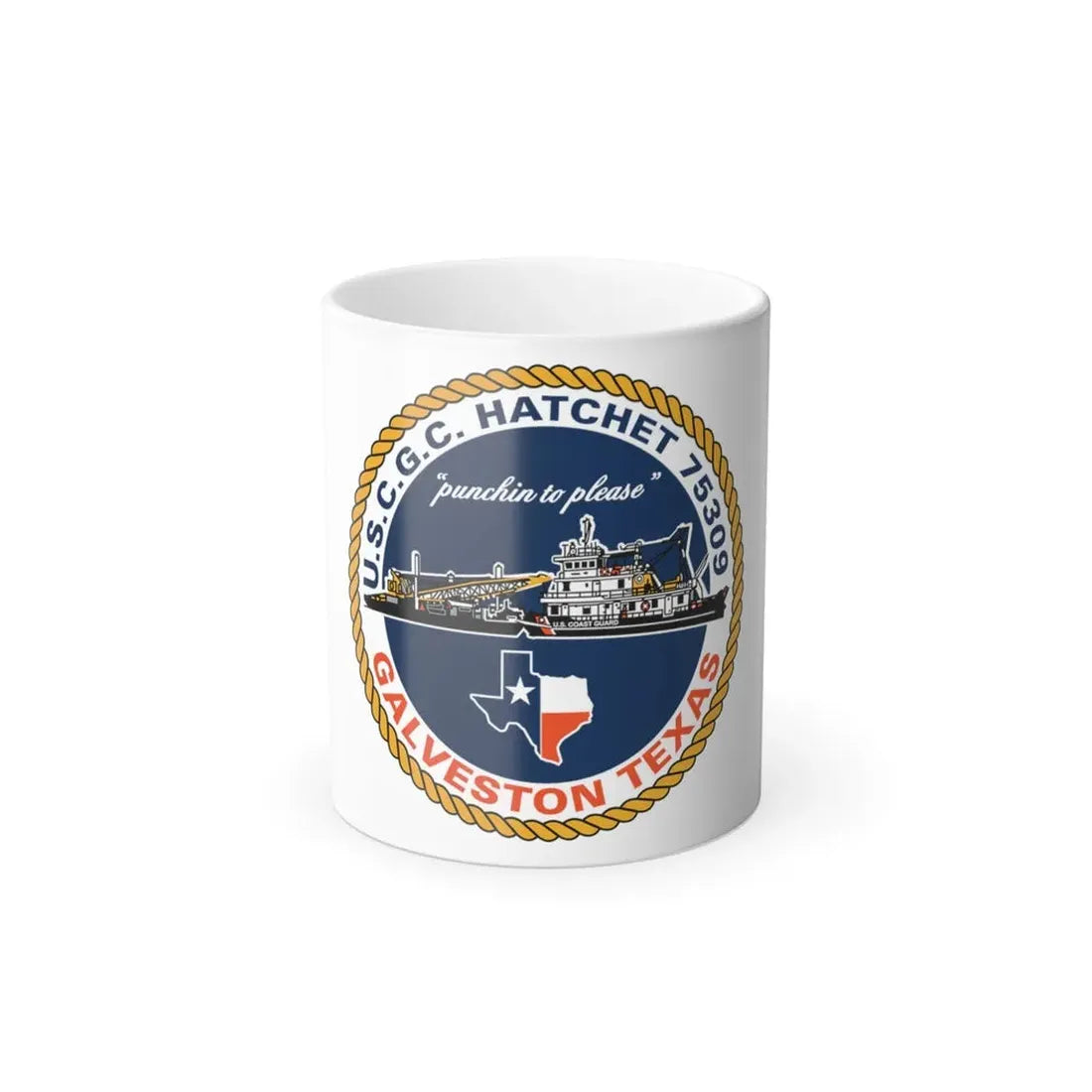 USCGC Hatchet 75309 Galveston TX (U.S. Coast Guard) Color Changing Coffee Mug 11oz - Go Mug Yourself