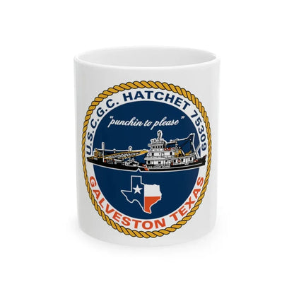 USCGC Hatchet 75309 Galveston TX (U.S. Coast Guard) White Coffee Mug 11oz - Go Mug Yourself