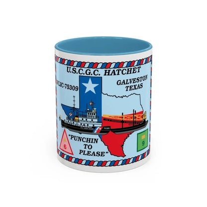 USCGC Hatchet WLIC 75309 (U.S. Coast Guard) Accent Coffee Mug 11oz Light Blue - Go Mug Yourself