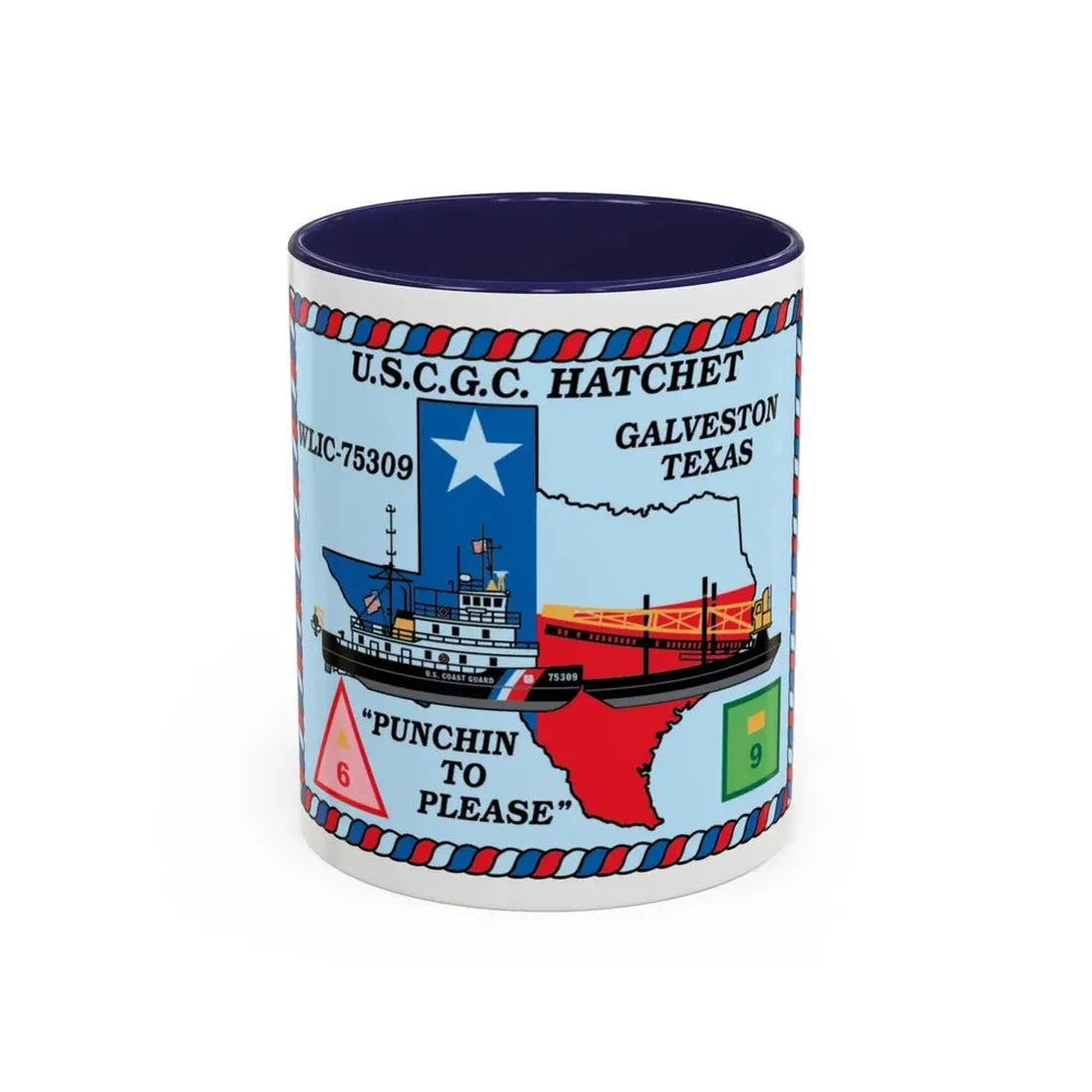 USCGC Hatchet WLIC 75309 (U.S. Coast Guard) Accent Coffee Mug 11oz Navy - Go Mug Yourself
